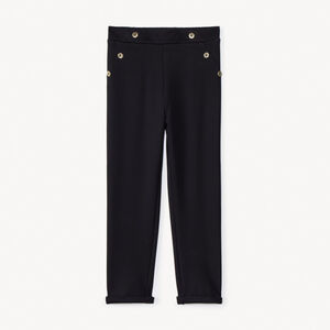 Pantalon effet pont en milano doublé pour fille 