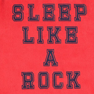 Pyjama en velours bicolore avec message printé 