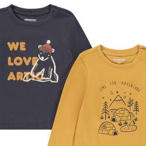 Lot de 4 t-shirts manches longues printés pour bébé garçon 