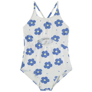 Maillot de bain 1 pièce ajouré et imprimé fleurs pour fille 