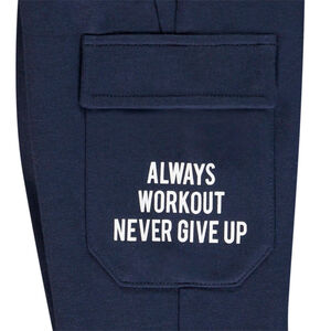 Jogging fleece met zakken en geprinte boodschap voor jongens 