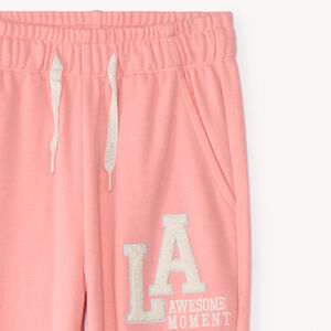 Jogging molleton ample effet color block fille 
