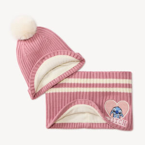 Set van gebreide muts en sjaal Stitch Disney voor meisjes 