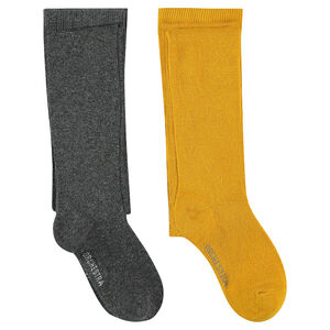 Lot de 2 collants épais unis 