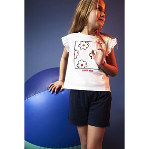 Ensemble 2 pièces t-shirt manches courtes + short fille 