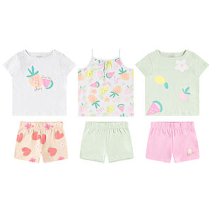 Lot de 3 pyjamas courts 2 pièces fantaisie pour fille 