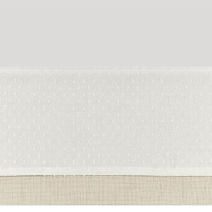 Laken met decoratief omslagstrook - Plume - Offwhite - 75x100 cm 