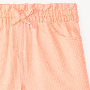 Short en toile coloris uni pour fille 