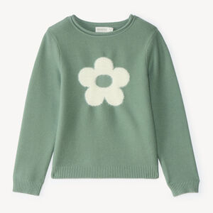 Pull fille texturé à motif fantaisie 