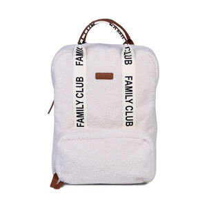 Sac à dos Family Club Signature en teddy offwhite 