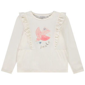 T-shirt manches longues en jersey print oiseau pour fille 