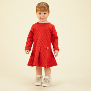 Jacquard gebreide jurk voor baby meisjes 