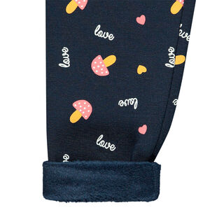 Bedrukte legging met sherpa voering, voor baby meisjes 