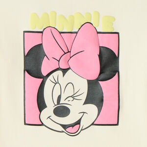 T-shirt manches longues print placé Minnie Disney fille 
