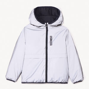 Reversibel gewatteerd reflecterend windjack voor jongens 