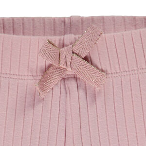 Legging met ribbelstructuur en strik voor meisjes 