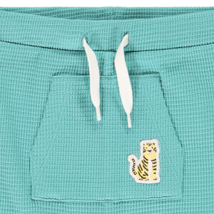 Bermuda en coton gaufré avec poche kangourou pour bébé garçon 