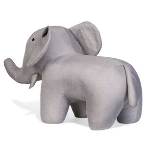 Grote knuffel Olifant 48 cm Linnen Grijs 