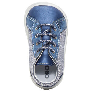 Bottillons irisés en cuir à lacets 