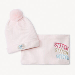Set bonnet + snood Stitch Disney en tricot pour fille 