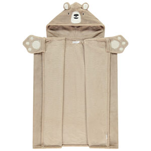 Plaid speels met kap beer in sherpa voor kinderen 