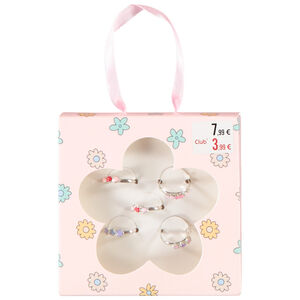 Lot de 5 bagues fantaisie fille 