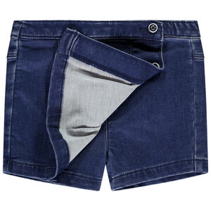 Plissé denim rok-short voor meisjes 
