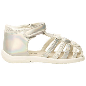 Sandalen met scratch iriserend effect met harten voor baby meisje 