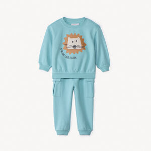 Ensemble sweat fantaisie + jogging style cargo pour bébé garçon  