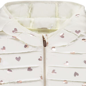 Doudoune légère imprimé cœurs irisés pour fille 