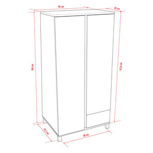 Kast 2 deuren Altitude Wit/Hout 