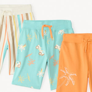 Lot de 4 bermudas fantaisie en maille garçon 