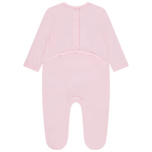 Pyjama effen met fantasie borduursel voor meisjes 