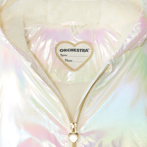 Coupe-vent bébé fille iridescent en toile déperlante doublé sherpa 