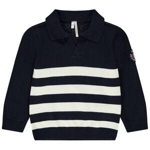 Pull à rayures avec patch brodé pour bébé garçon 