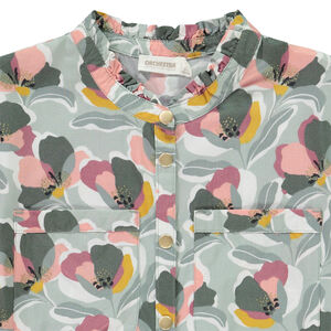 Chemise manches longues imprimé fantaisie pour fille 