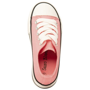 Baskets basses en toile roses avec lacets pour fille 