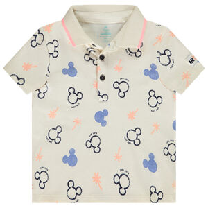 Poloshirt met korte mouwen bedrukt met Mickey Disney voor babyjongen 