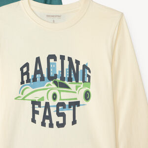 Set van 5 jongens shirts met lange mouwen met een fantasieprint 
