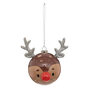 Kerstbal 6,5 cm Rendier 