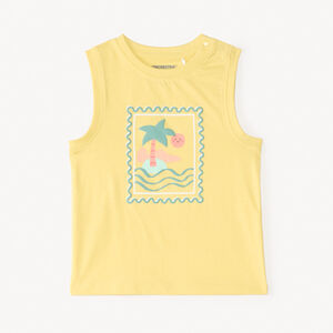 Effen shirt met stempelprint voor babyjongen 