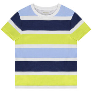 T-shirt met korte mouwen in streepjes voor jongen 