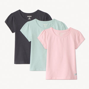 Lot de 3 t-shirts manches courtes unis pour fille  