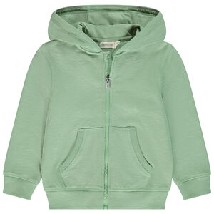 Gilet met kap in effen fleece voor jongen 