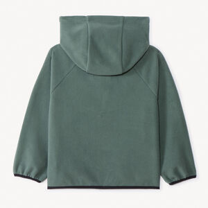 Vest in fleece met kap en geborduurde patch voor jongens 