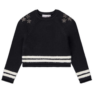 Pull court en tricot effet fourrure pour fille 