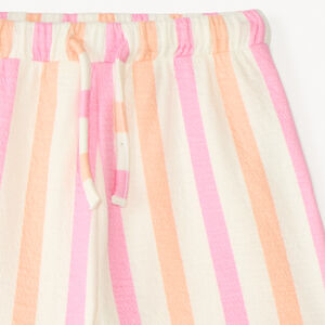 Short en tubique rayé fille 