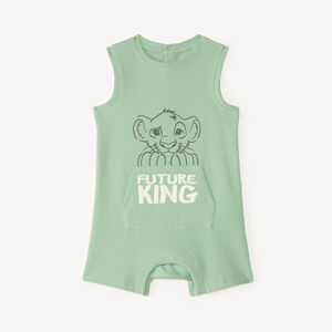 Korte geribbelde jumpsuit Le Roi Lion Disney voor babyjongen 