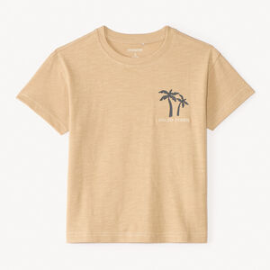 T-shirt manches courtes chiné imprimé palmier pour garçon  