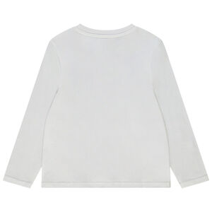 T-shirt lange mouwen fantasieprint voor jongen 